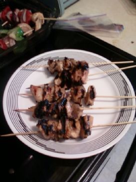 Carribean Jerk Chicken thigh skewers