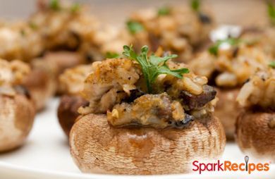 Vegan Sausage Stuffed Portabella Mushrooms