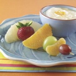 Fruit Skewers with Orange Dip