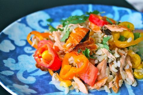 Salmon Brown Rice Salad