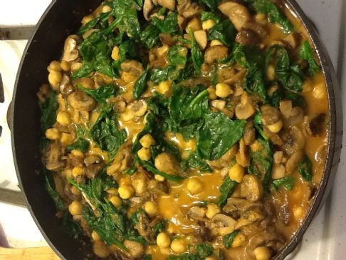 Mushroom & Spinach Korma