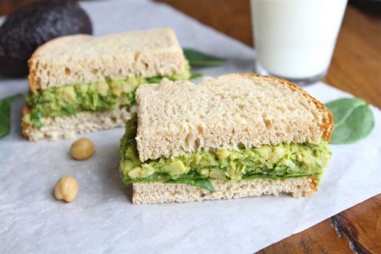Chickpea Guacamole Eggless Egg Salad Sandwich Spread - Vegan