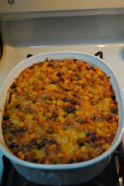 Vegetarian Red Enchilada Casserole