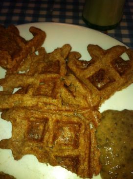 Whole-Wheat Vegan Waffles for One (lowfat)