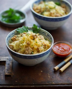 Baked Spaghetti Squash with Turkey (Hot)