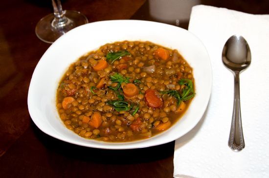 Slow cooker lentil soup