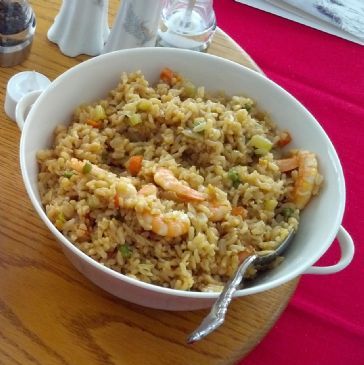 Shrimp and Vegetable Fried Brown Rice