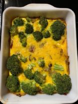 Veggie, Egg and Fettuccine Casserole 