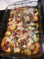 Keto Cheesy Zuchinni Marinara Bake (sour cream)