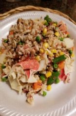 High carb low fat Crab, Grain & Veggie Medley