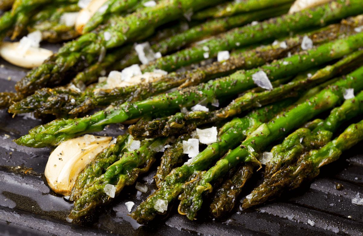 Asparagus Grilled with Garlic, Rosemary and Lemon