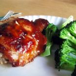 Baked Teriyaki Chicken Thighs (w/skin & bone)