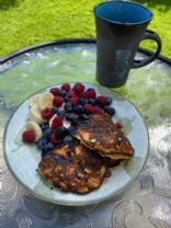 Banana Oatmeal Pancakes for One