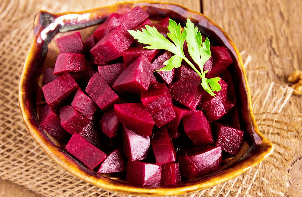 Beets with Olive Oil and Red Wine Vinegar