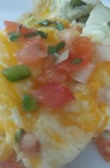 Boiled Egg Omlet w/ Veggies & Cheese
