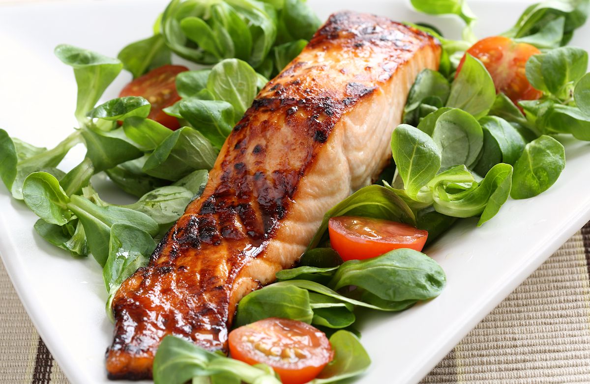 Bourbon Glazed Salmon