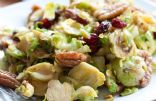 Buttery Brussels Sprouts with Sage, Dried Cranberries and Pecans