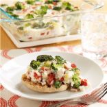 Canadian Bacon and Vegetable Breakfast Casserole 