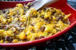 Cauliflower cheeseburger casserole