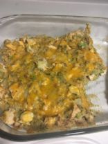 Cheesy Chicken Broccoli & Cauliflower Rice Casserole