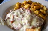 Creamed eggs and beef