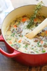 Creamy Chicken & Mushroom Soup 