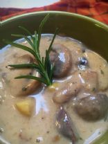 Creamy Potato Leek and Mushroom Soup