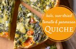 Crustless Kale, Sundried Tomato, and Parmesan Quiche