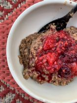PROTEIN PACKED: Dark Chocolate & Banana Oats, Quinoa, & Chia Porridge 