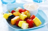 Fruit Kabobs with Coconut Yogurt Dip