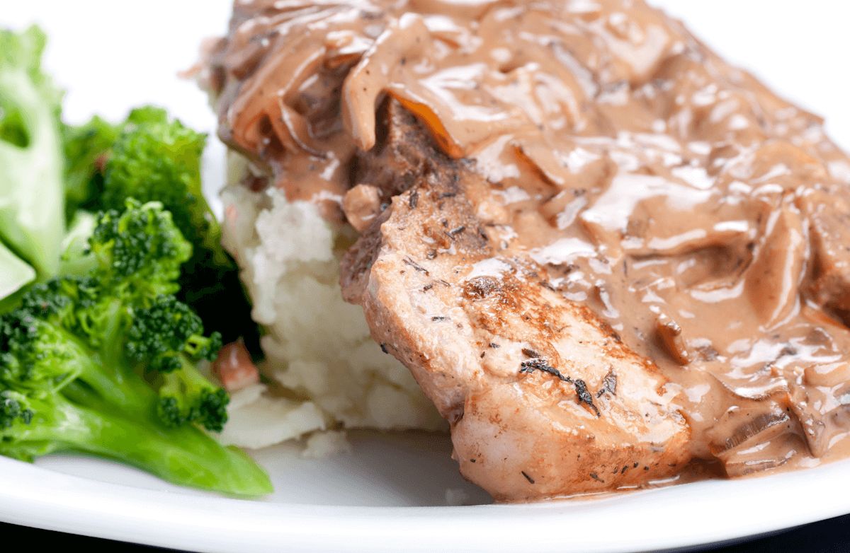 Garlic & Mushroom Pork Loin Chops