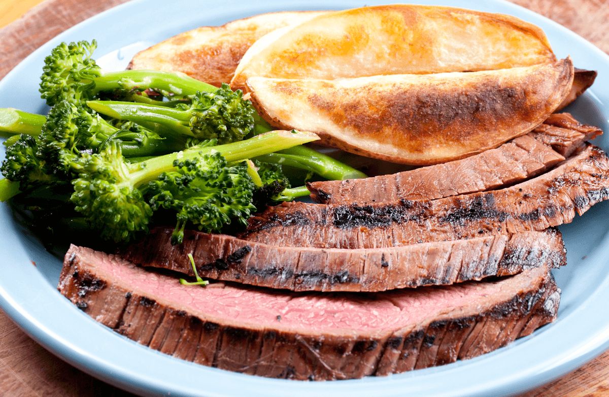 Grilled Garlic Citrus Flank Steak  