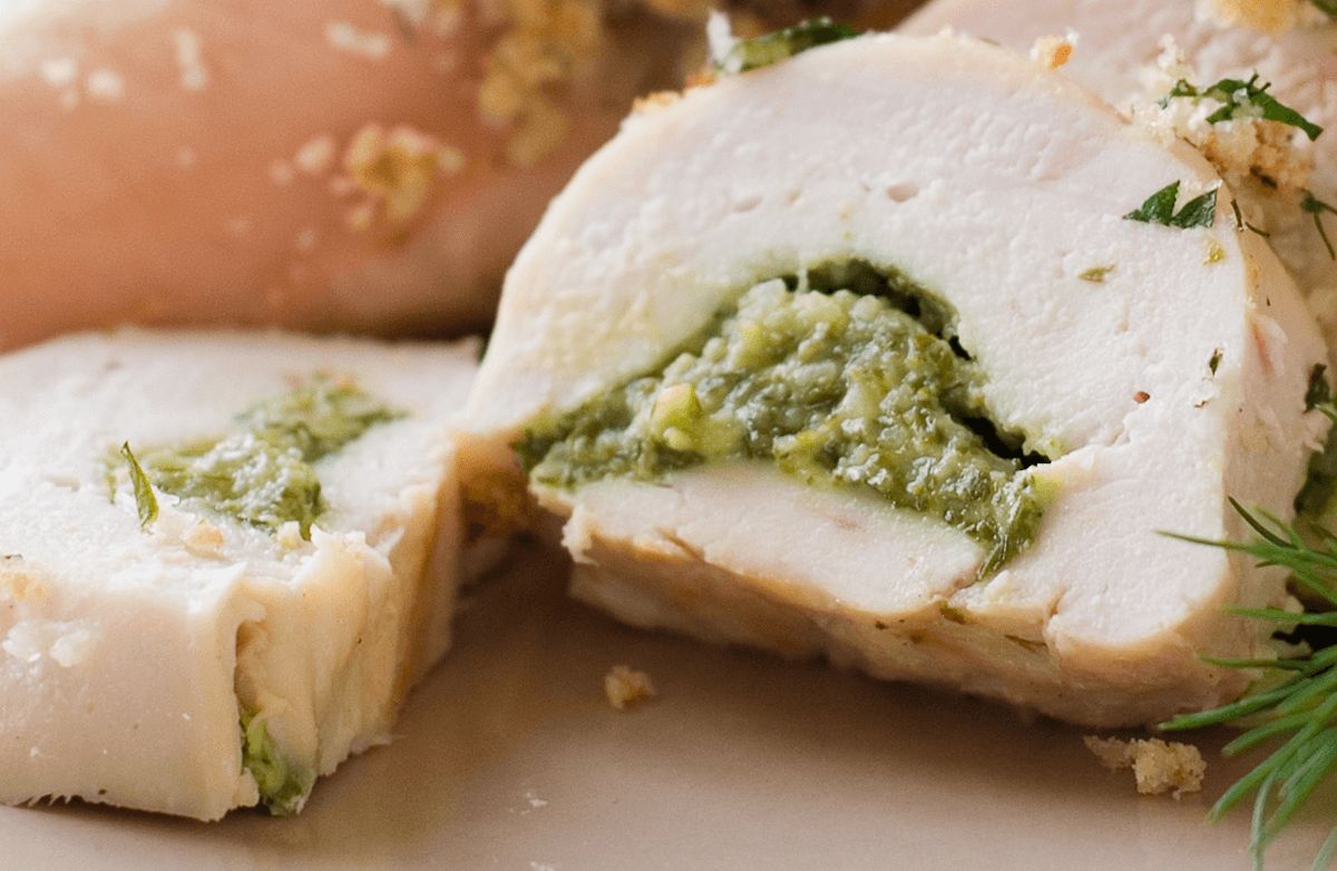 Grilled Pesto & Ricotta-Stuffed Chicken Breasts