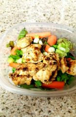 Homemade herb,garlic, and lemon chicken salad