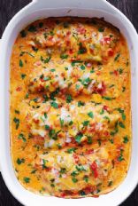 KETO Mexican Melty Chicken Queso Casserole