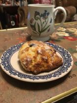 Lemon glazed blueberry scones 