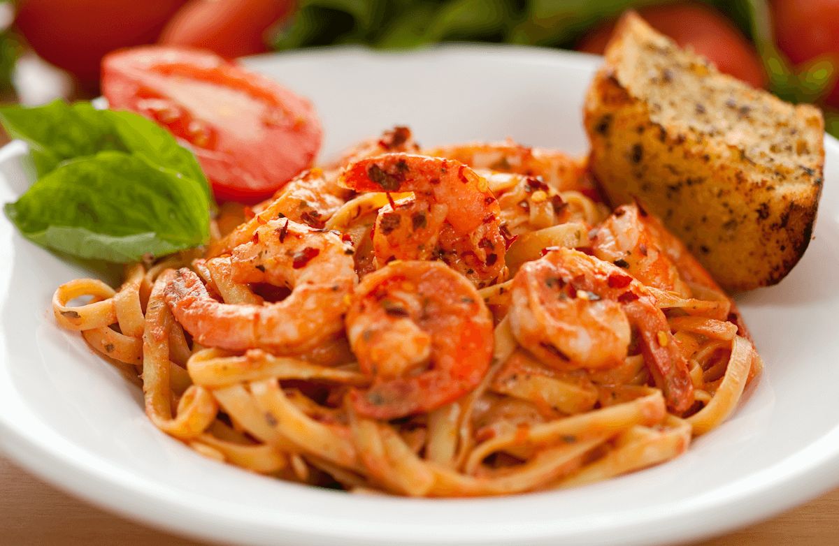 Linguine with Spicy Shrimp 