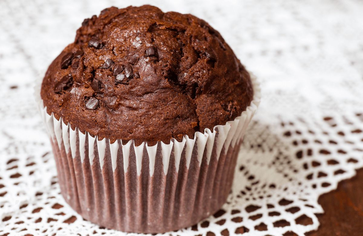 Low-Fat Dark Chocolate Muffins