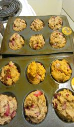 Low fat low sugar strawberry banana muffins