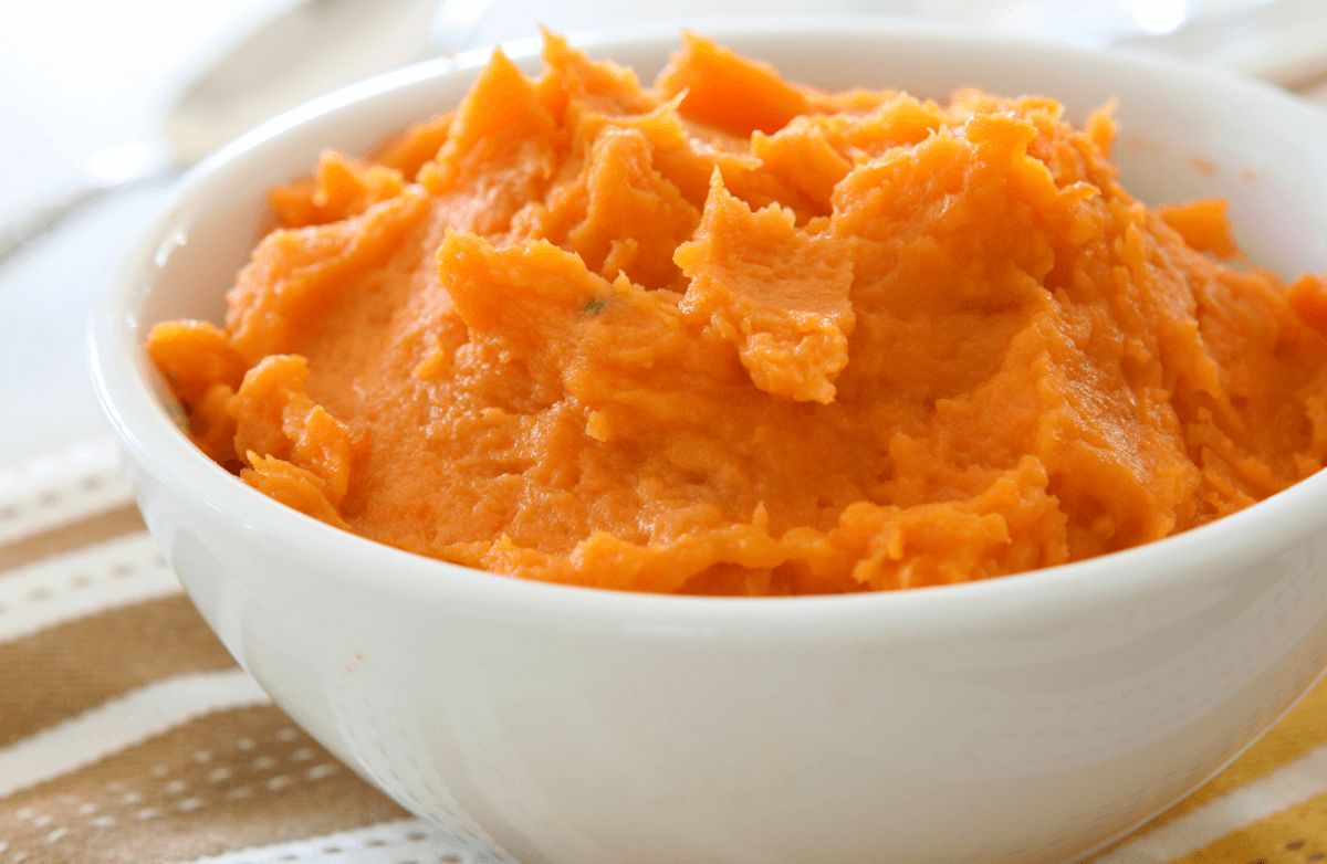 Maple-Mashed Sweet Potatoes