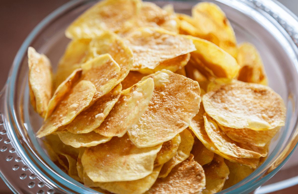 Microwave Herb Potato Chips