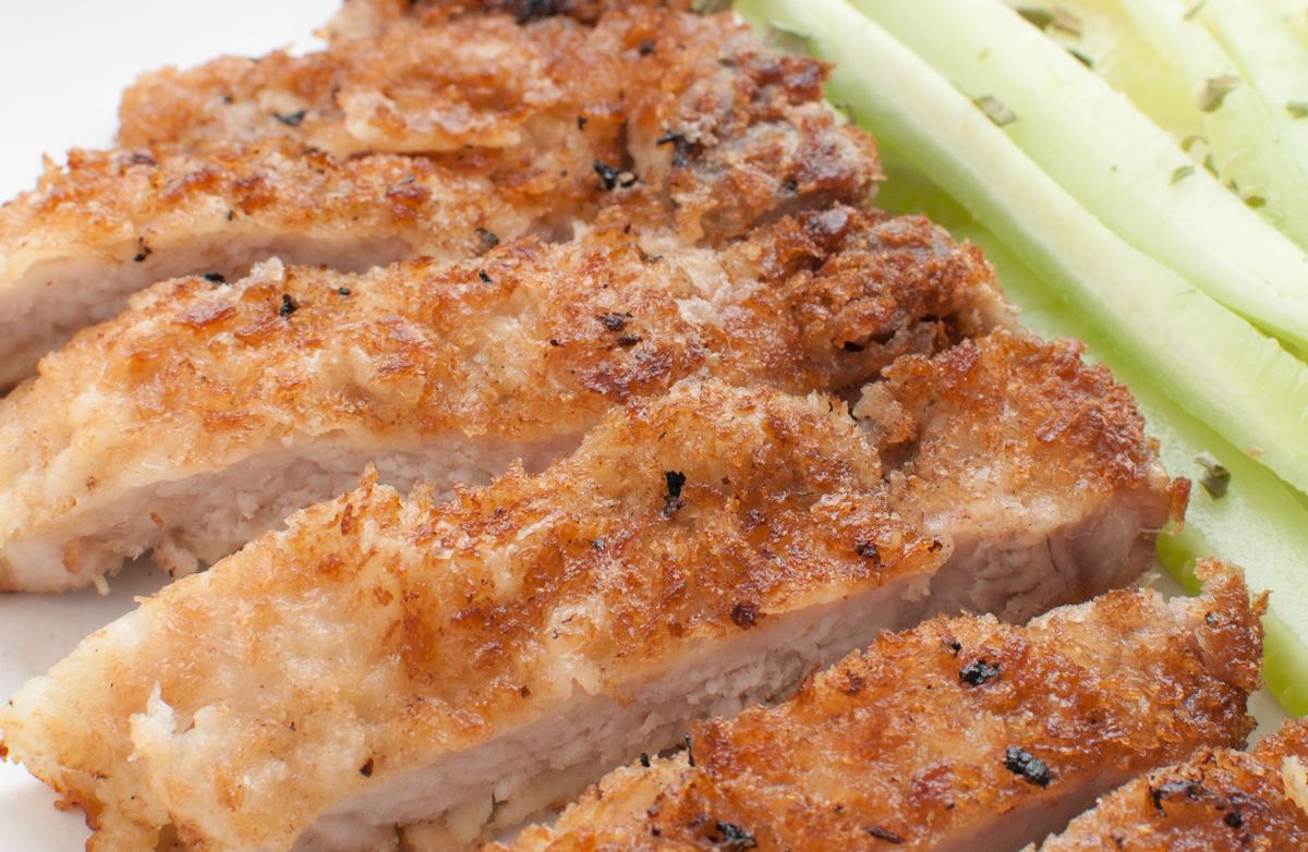 Mustard Panko-Encrusted Pork Tenderloin