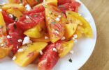 Peach-Tomato Salad with Basil and Feta 