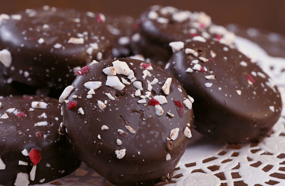 Peppermint-Dark Chocolate Slice and Bake Cookies