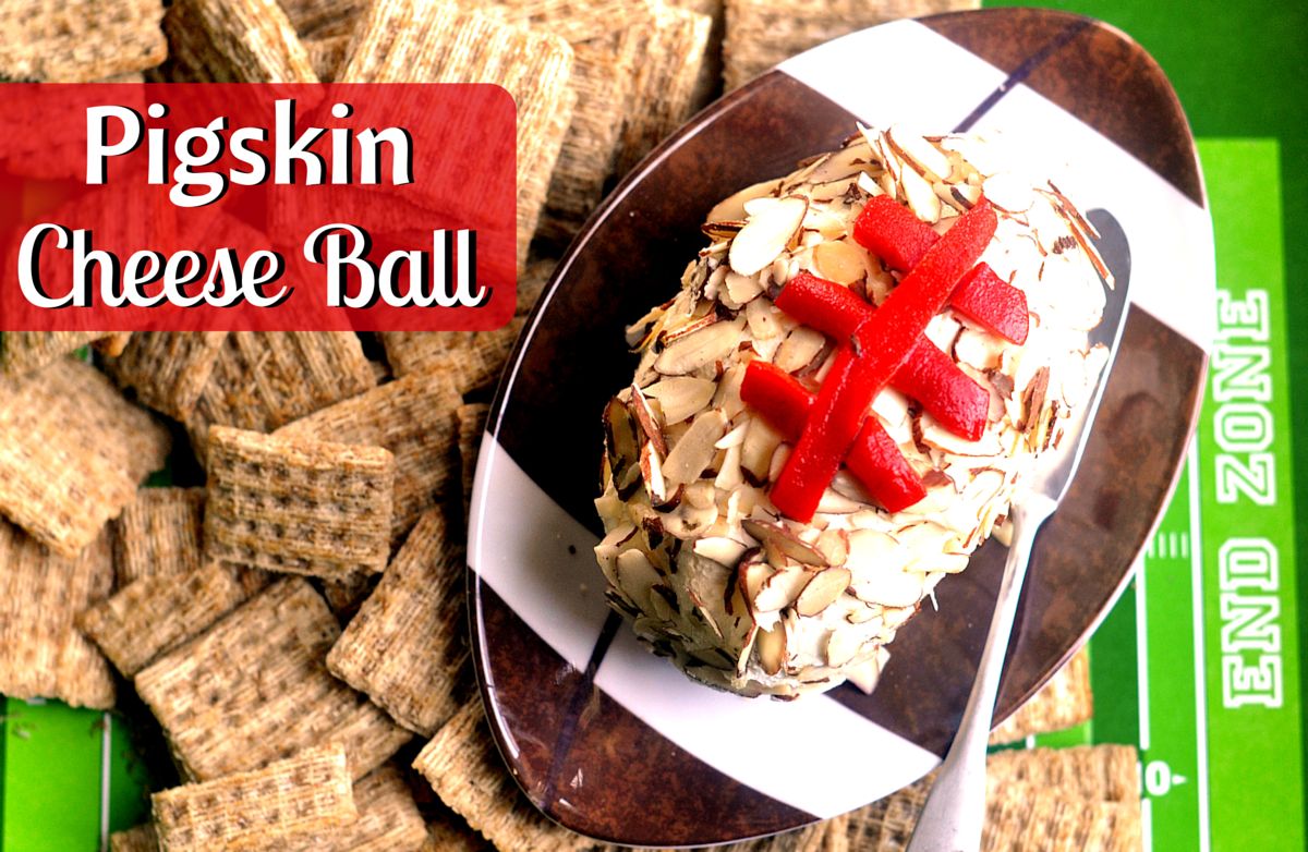 Pigskin Cheese Ball (Bacon-Ranch Cheese Ball)