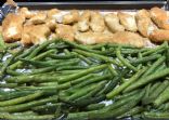 Roasted Garlic Parmesan Chicken Tenders and Green Beans with Cherry Tomatoes