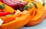 Roasted Pumpkin Wedges with Pumpkin Seed Pesto