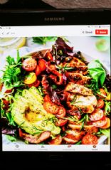 Rosemary chicken, bacon, and avocado salad