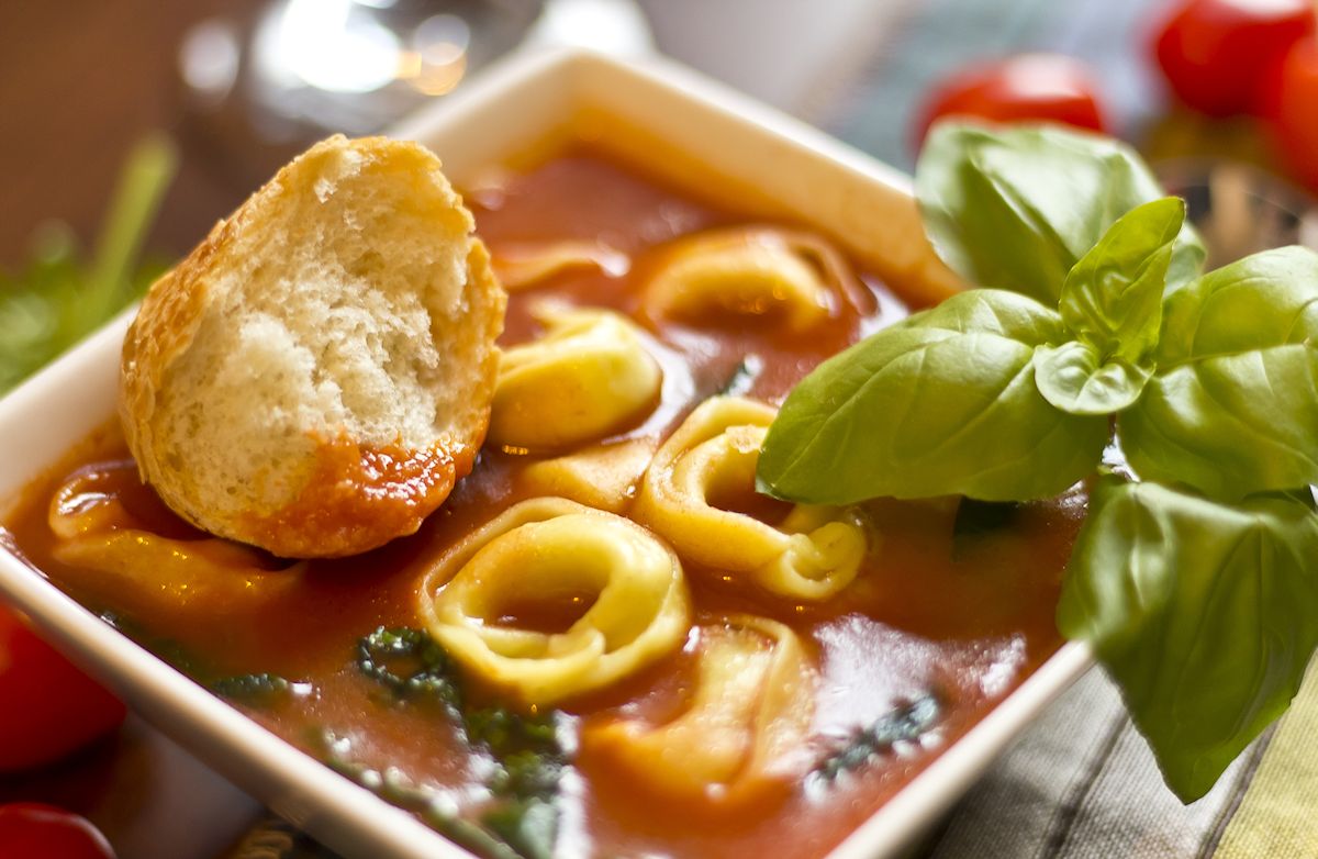 Rustic Italian Tortellini Soup