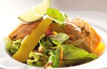 Salmon on Greens with Lime-Ginger Dressing